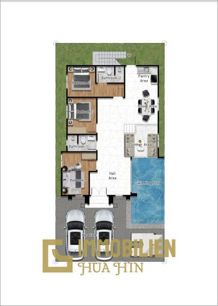 3 Bed 2 Bath 104.50 SQ.M Tnergy Elegance Huahin