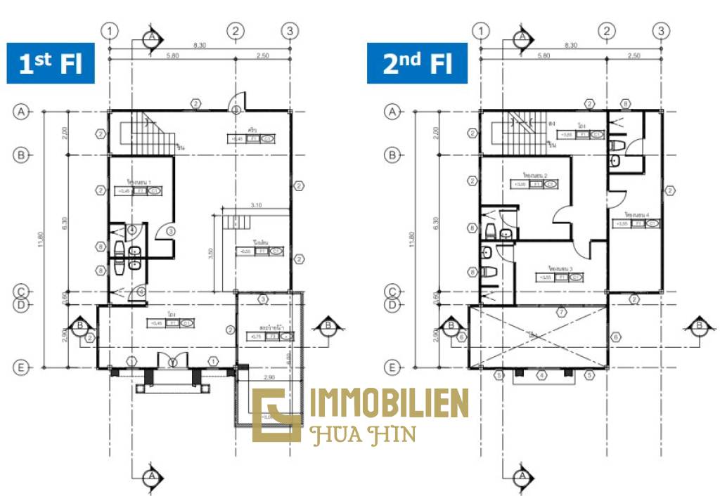 Вилла 319 кв.м. 4 Кровать 5 Ванна