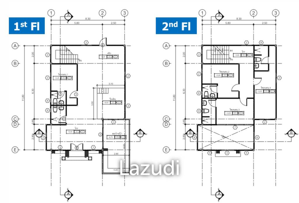 220 ตร.ม 4 เตียง 5 อาบน้ำ วิลล่า For ขาย