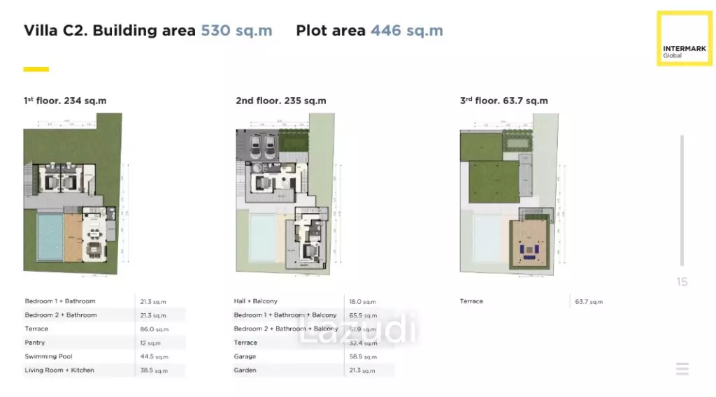 4 Bed 4 Bath 530 SQ.M Hightone Seaview Villas + Garden