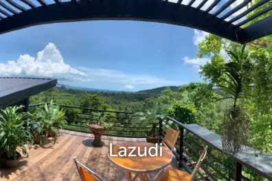 Contemporary 3-Bedroom Villa with Dual Living Spaces and Samui Sea View