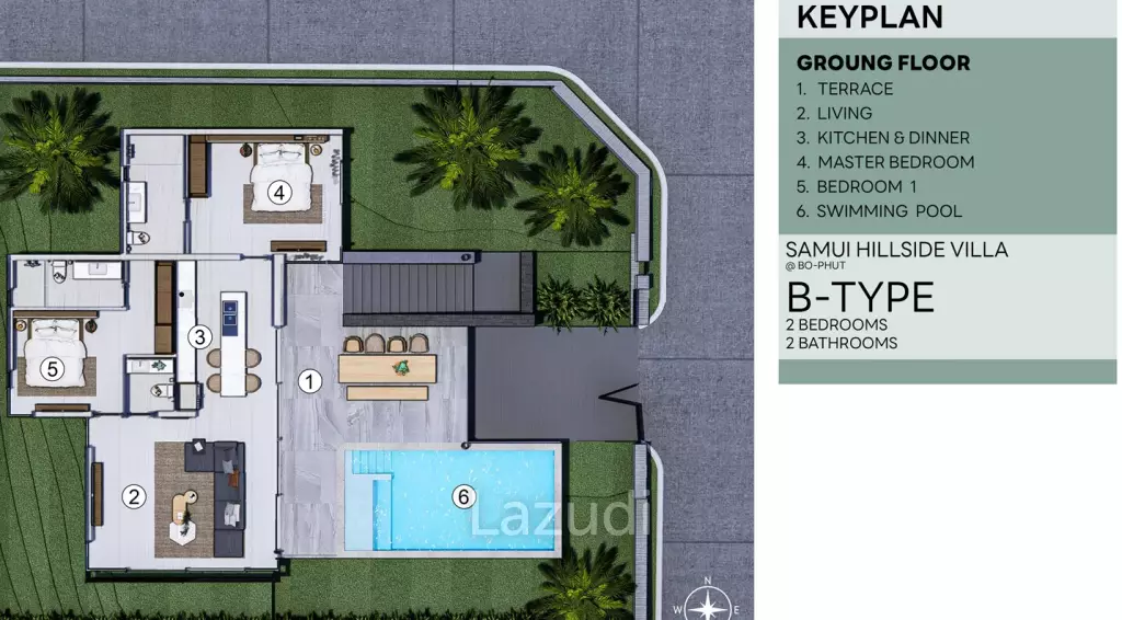 Spacious 3-Bed Villa Samui Hillside Village | Ready to Move In