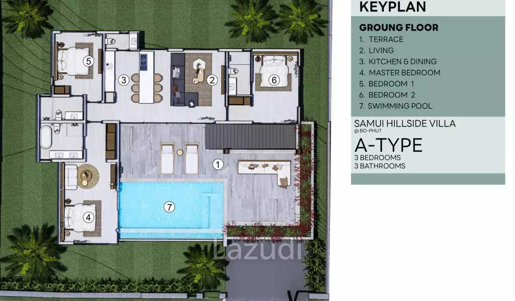 Beautiful 3BR Villa Ready to Move in, Bo Phut