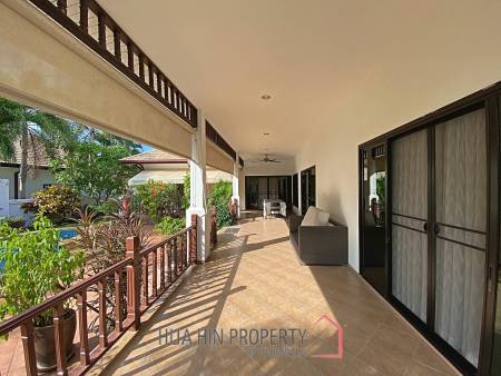 3 Bed 2 Bath Pool Villa For Sale with Tropical Garden in Hinlekfai