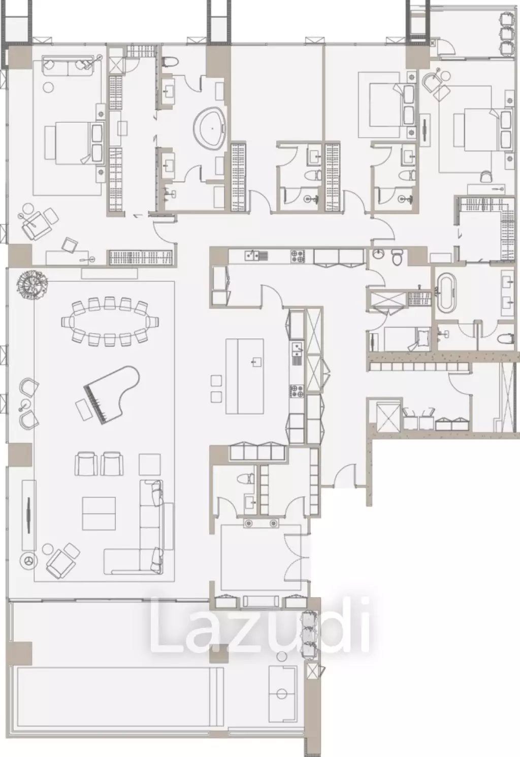 4 Beds 4 Baths 375 SQ.M Residences at Sindhorn Kempenski