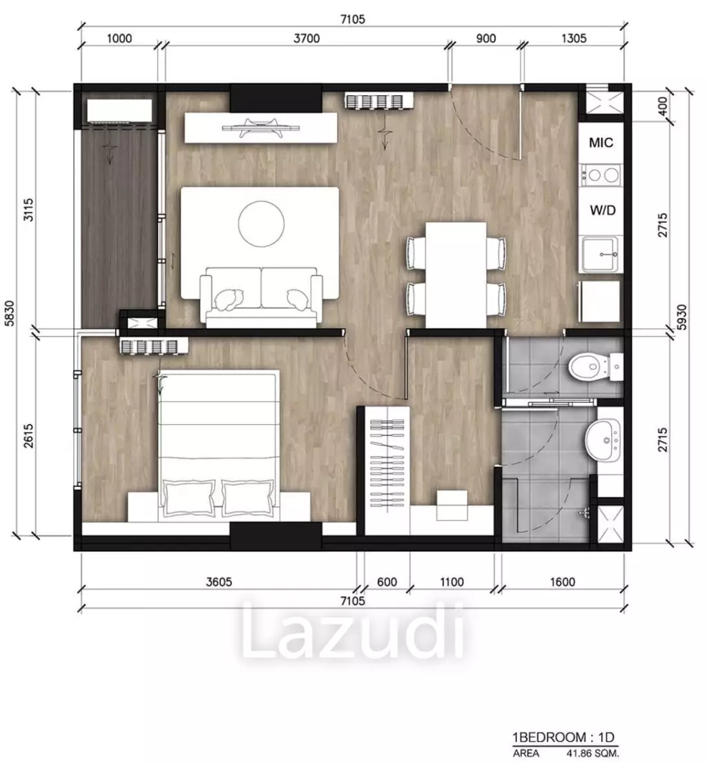 1 Bed 1 Bath 41 SQ.M Formosa Ladprao 7