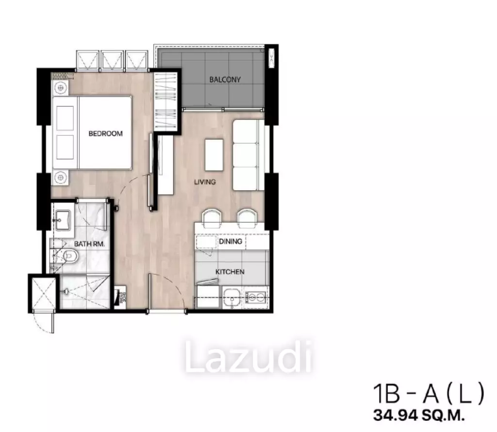 1 Bed 1 Bath 42.06 SQ.M The Astra Sky River