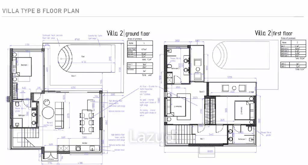 3 Bed 3 Bath 185.7 SQ.M Amare Villas
