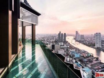 Rhythm Sathorn | Rare Corner Two Bedroom Condo for Sale with 180 degree Views of the River