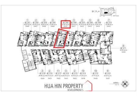 1 Bed 1 Bath 28.05 SQ.M. CARAPACE Huahin-Khaotao