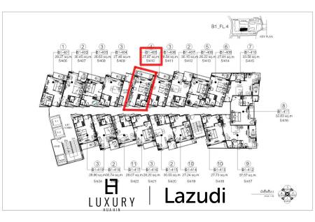 Кондоминиум 28 кв.м. 1 Кровать 1 Ванна