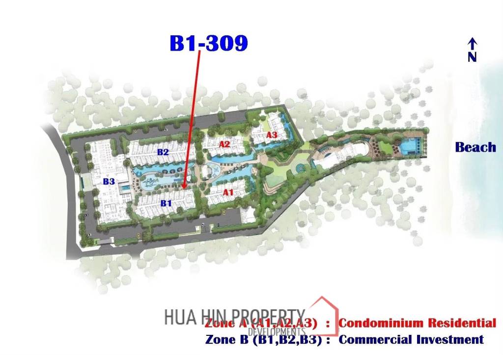 1 Bed 1 Bath 27.28 SQ.M. CARAPACE Huahin-Khaotao
