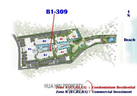 1 Bed 1 Bath 27.28 SQ.M. CARAPACE Huahin-Khaotao