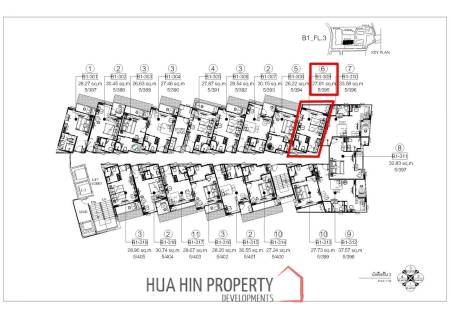 1 Bed 1 Bath 27.28 SQ.M. CARAPACE Huahin-Khaotao