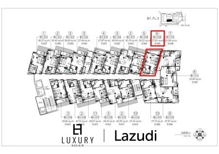 Кондоминиум 27 кв.м. 1 Кровать 1 Ванна