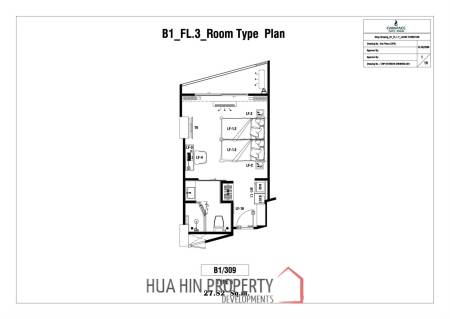 1 Bed 1 Bath 27.28 SQ.M. CARAPACE Huahin-Khaotao