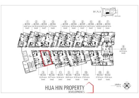1 Bed 1 Bath 29.71 SQ.M. CARAPACE Huahin-Khaotao