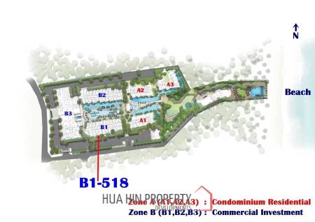 1 Bed 1 Bath 29.71 SQ.M. CARAPACE Huahin-Khaotao