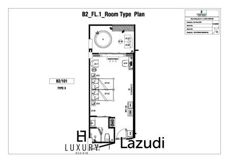 1 Bed 1 Bath 42.89 SQ.M. CARAPACE Huahin-Khaotao