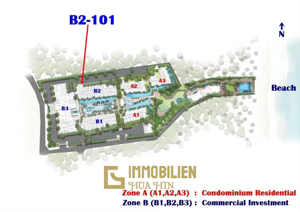 Кондоминиум 42 кв.м. 1 Кровать 1 Ванна