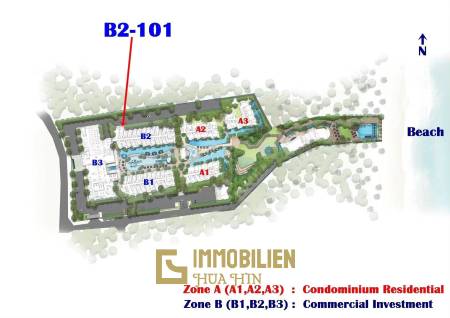 1 Bed 1 Bath 42.89 SQ.M. CARAPACE Huahin-Khaotao