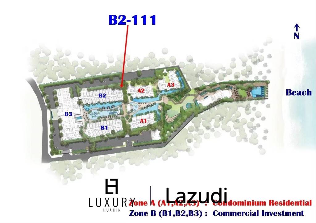 1 Bed 1 Bath 38.99 SQ.M. CARAPACE Huahin-Khaotao