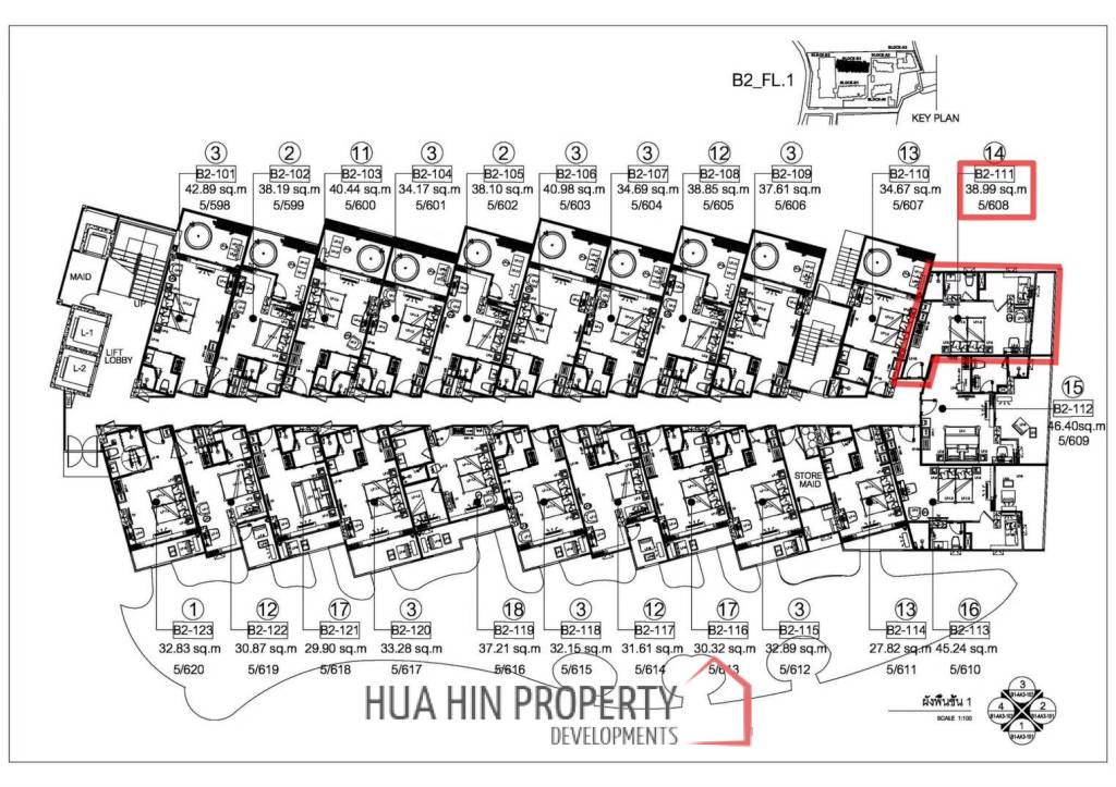 1 Bed 1 Bath 38.99 SQ.M. CARAPACE Huahin-Khaotao