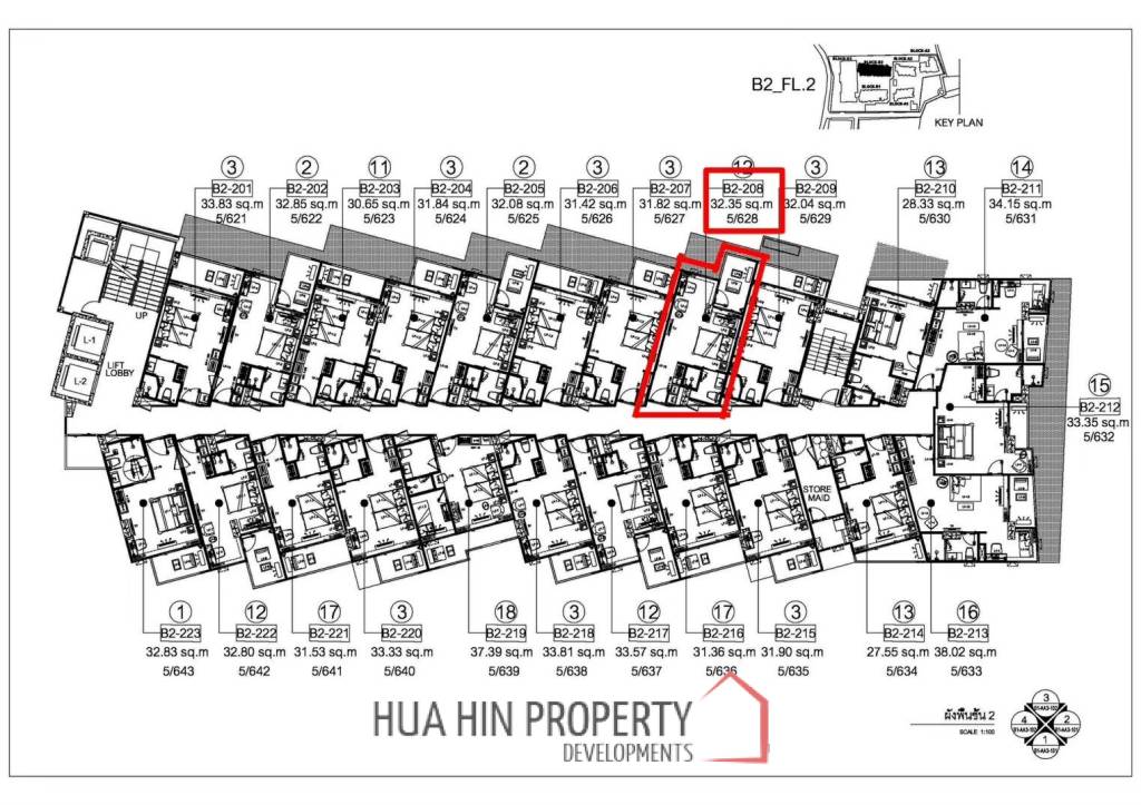 1 Bed 1 Bath 32.35 SQ.M. CARAPACE Huahin-Khaotao