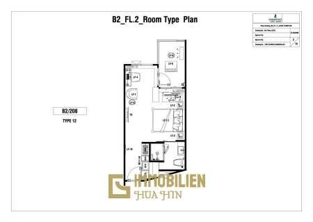 1 Bed 1 Bath 32.35 SQ.M. CARAPACE Huahin-Khaotao