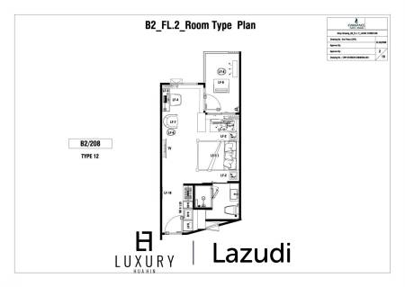 1 Bed 1 Bath 32.35 SQ.M. CARAPACE Huahin-Khaotao