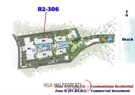 1 Bed 1 Bath 26.17 SQ.M. CARAPACE Huahin-Khaotao