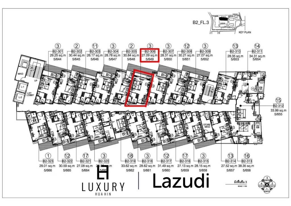 26 metro cuadrado 1 ` 1 Baño Condominio de Venta