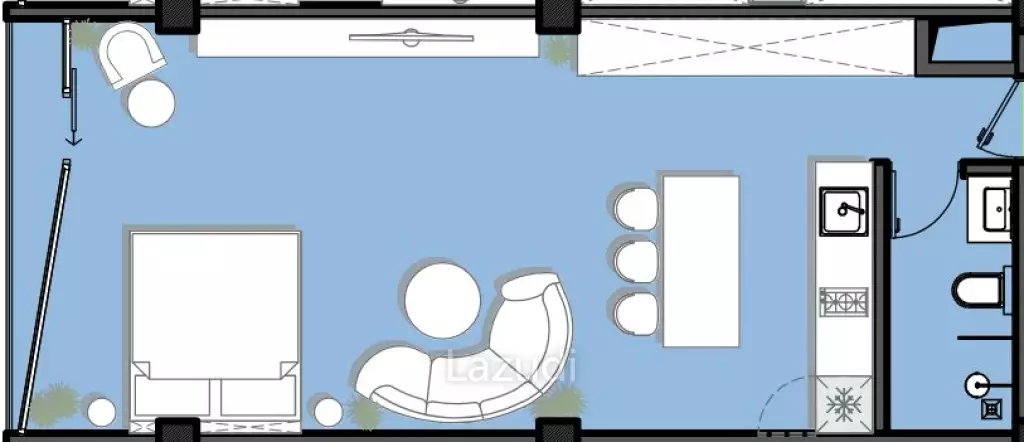 Studio 1 Bath 48 SQ.M Oasis III Apartment