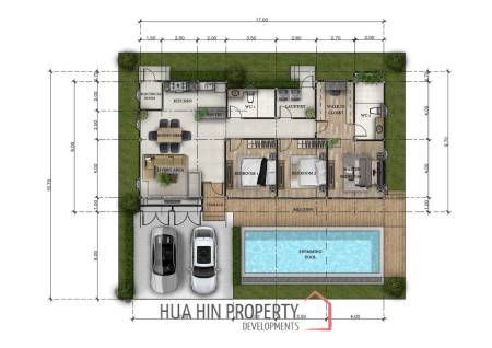 3 Bed 2 Bath 252 SQ.M  Khar Luek