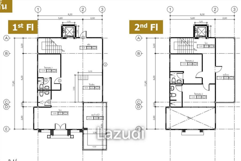 6 Bed 7 Bath 279.42 SQ.M Tnergy Elegance Huahin