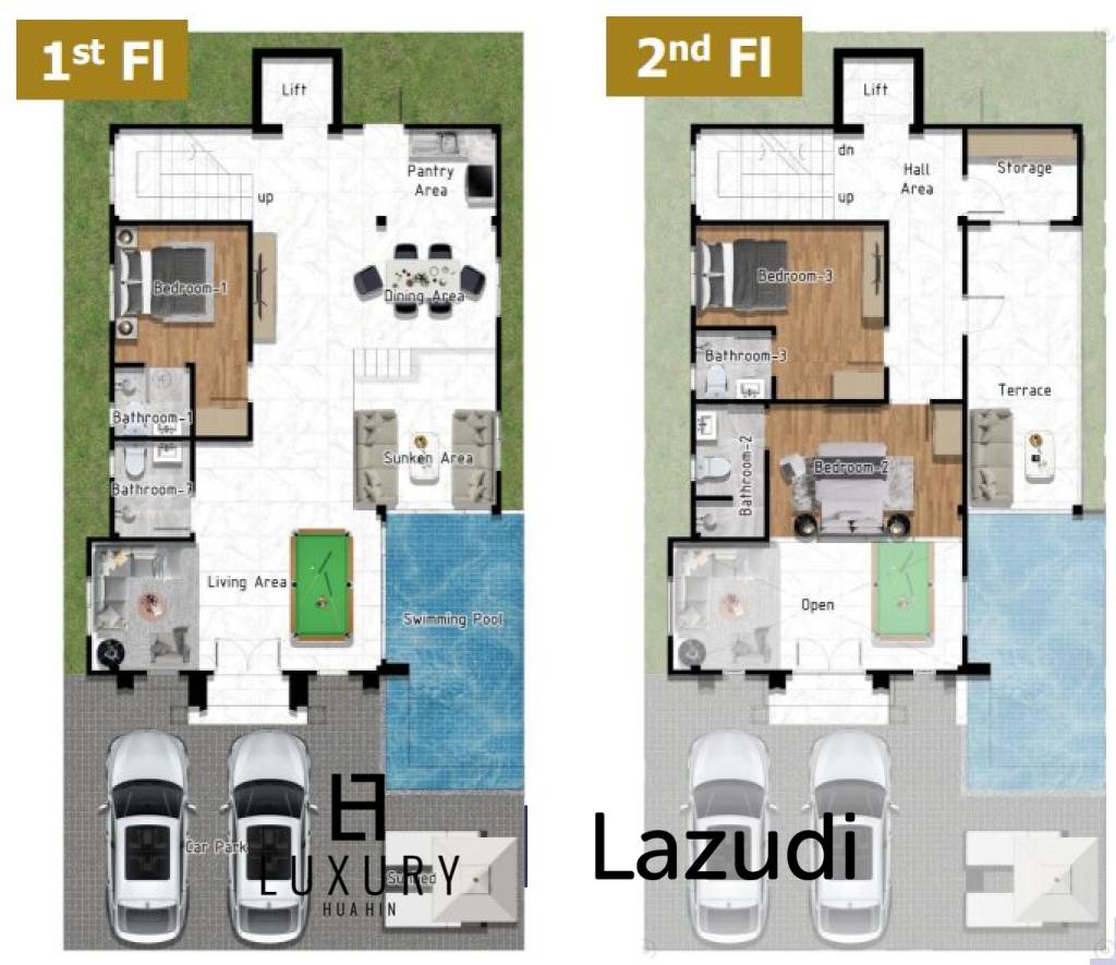 Вилла 441 кв.м. 6 Кровать 7 Ванна