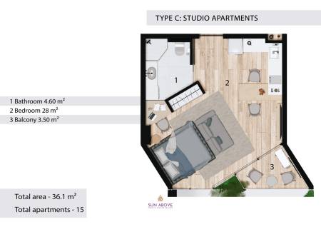 Studio 1 Bath 36.10 SQ.M California Rawai