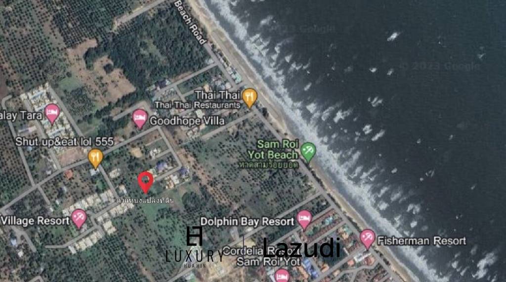 Sam Roi Yot: Schönes Grundstück NUR 200 Meter vom Strand entfernt