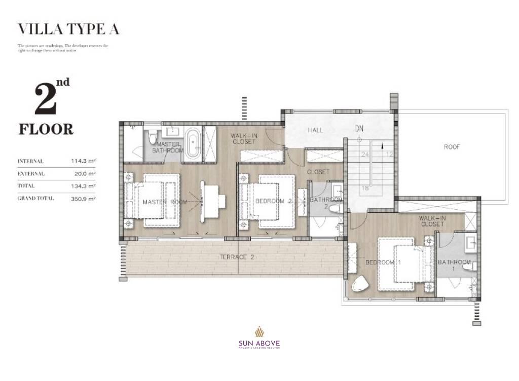 3 Bed 4 Bath 355.20 SQ.M Ayana Luxury Villas