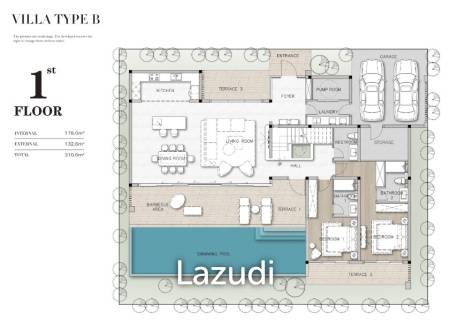 4 Bed 5 Bath 406.30SQ.M Ayana Luxury Villas