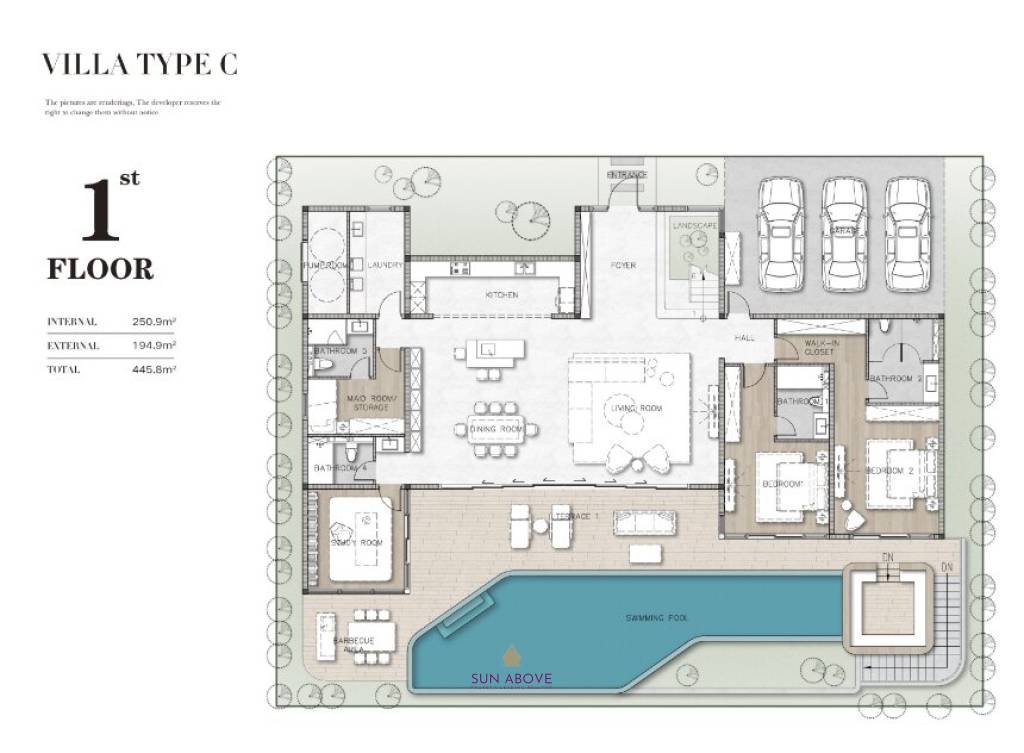 6 Bed 6 Bath 691.40 SQ.M Ayana Luxury Villas