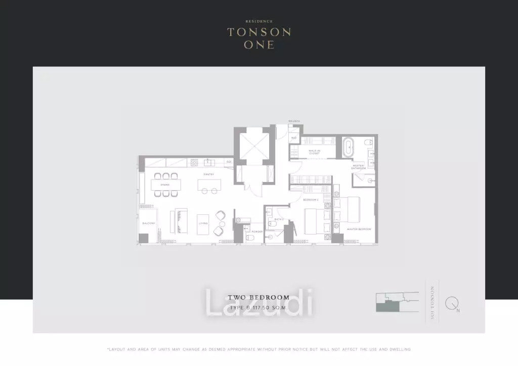 2 bedroom 2 bathroom 97 Sq.M. Supalai Premier@Asoke