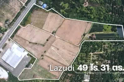 ขายที่ดิน 49 ไร่ติดกับบถนนเส้นหลักพร้อมวิวภูเขา