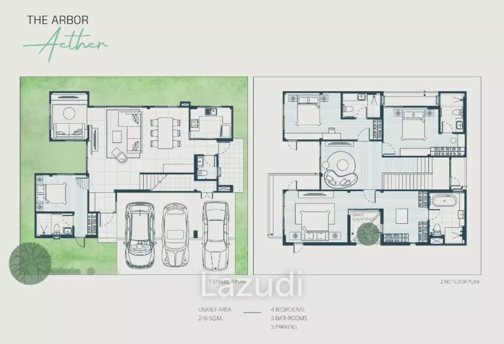 4 Bed 5 Bath 246 SQ.M The Arbor Don Mueang-Chaengwattana