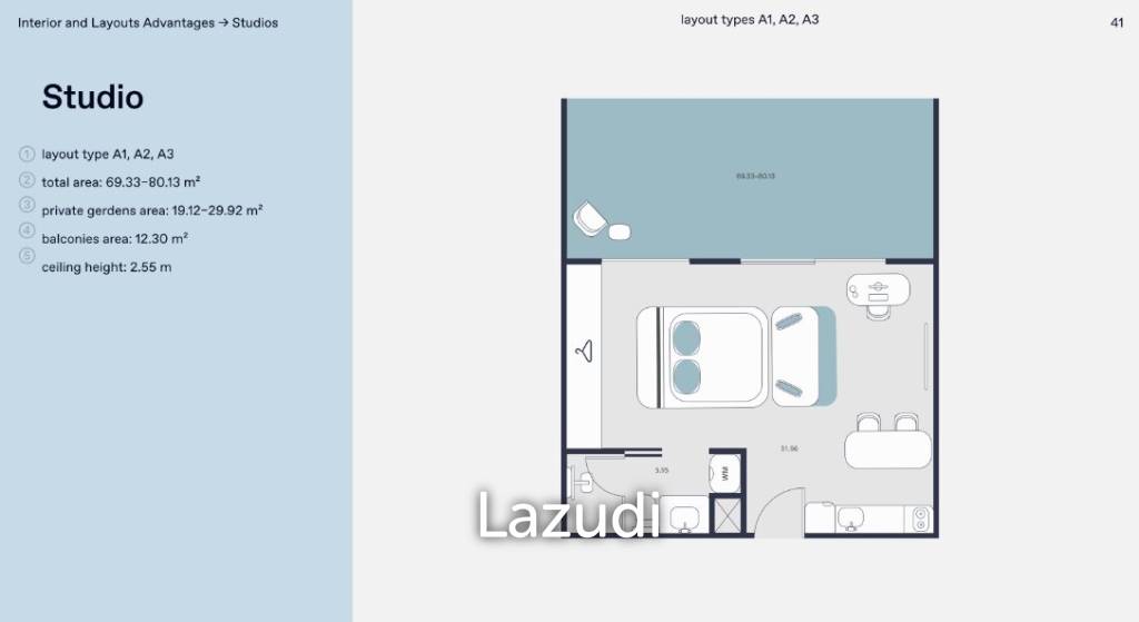 Studio 1 Bath 84.45 SQ.M Essence Residence