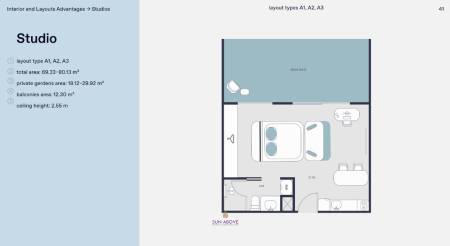 Studio 1 Bath 84.45 SQ.M Essence Residence