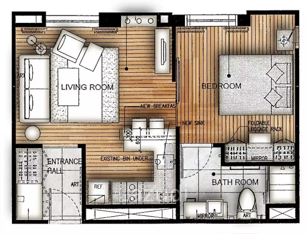 1 Bed 1 Bath 42 SQ.M At 21 Saladaeng