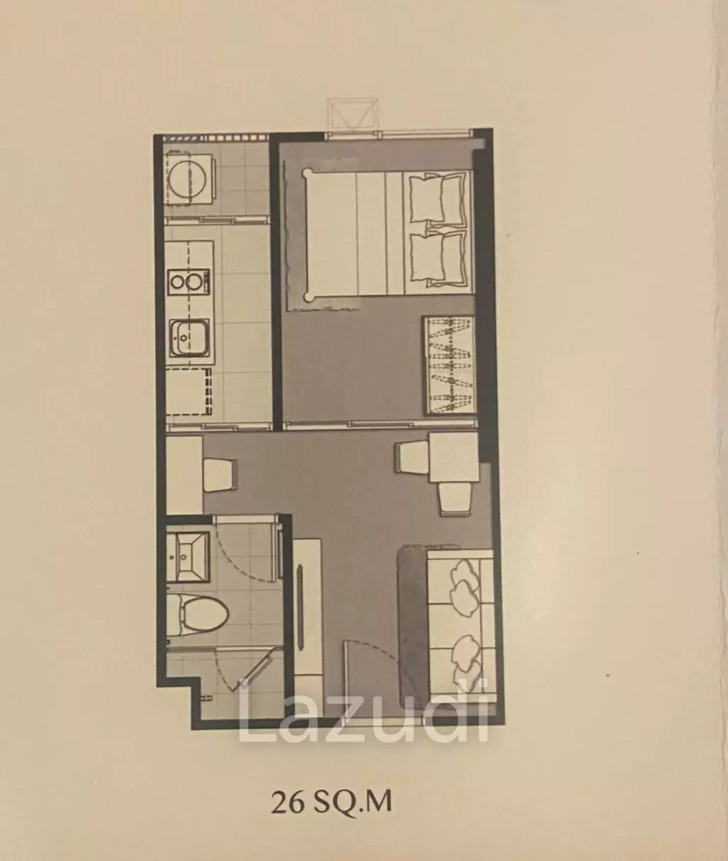 1 Bed 1 Bath 26 SQ.M KnightsBridge Prime - Onnut