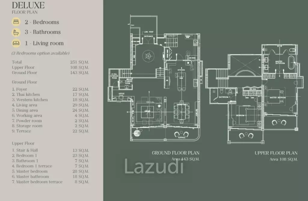 2 Bed 3 Bath 239.20 SQ.M Blue Canyon Heights Home 1