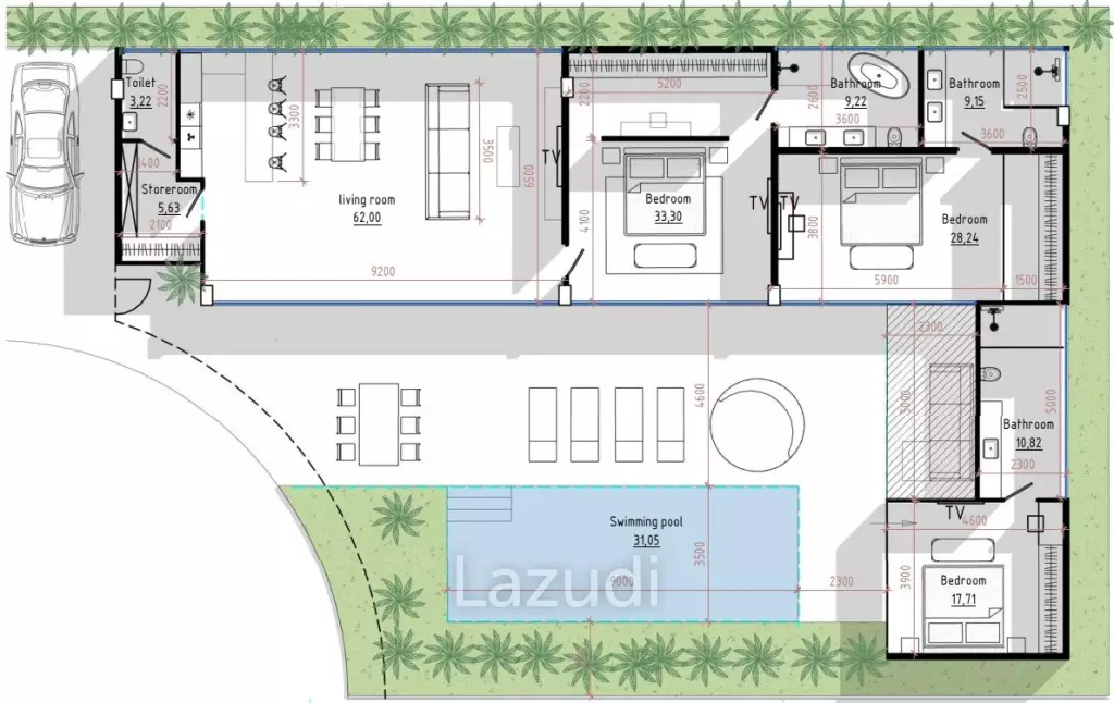 3 Bed 3 Bath 210 SQ.M Dharma Residence